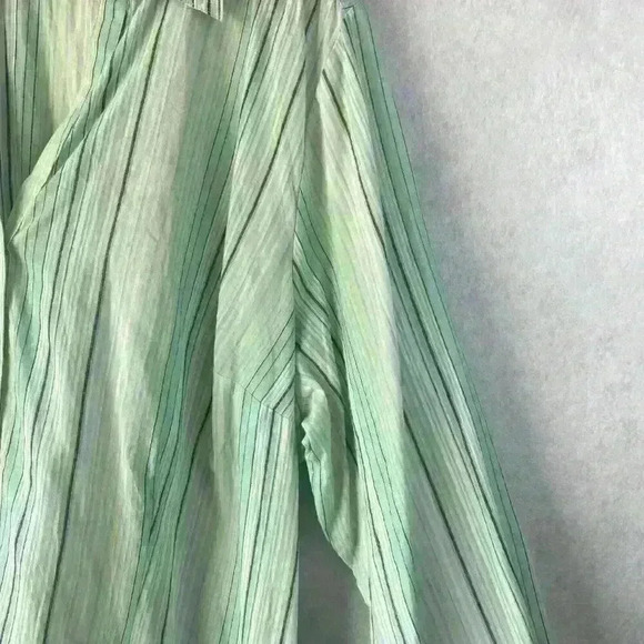 NWT Merona Women's Long Sleeve Button Up Multicolor Striped Cotton Top Size 22W - Picture 3 of 8